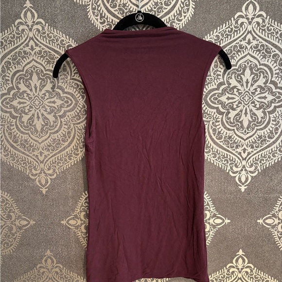 Sleeveless Purple Top Halogen XS mock neck - Picture 3 of 3
